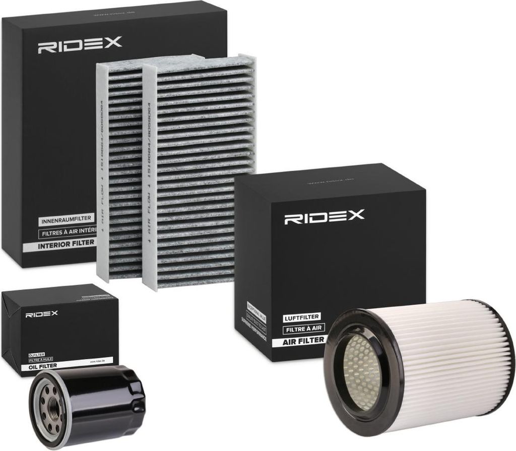 RIDEX Filterset Inspektionspaket Filtersatz für HONDA CIVIC VII Hatchback (EU, EP, EV) CR-V II (RD) FR-V (BE) STREAM (RN) Civic VII Limousine (ES,...