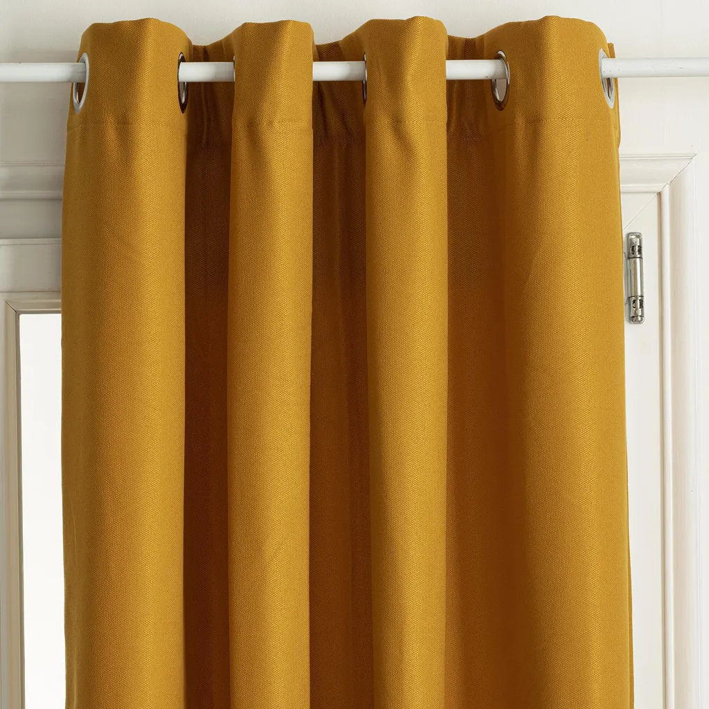 Rideau thermique Isa 140x260 jaune : Stoppez le froid et l'obscurité totale