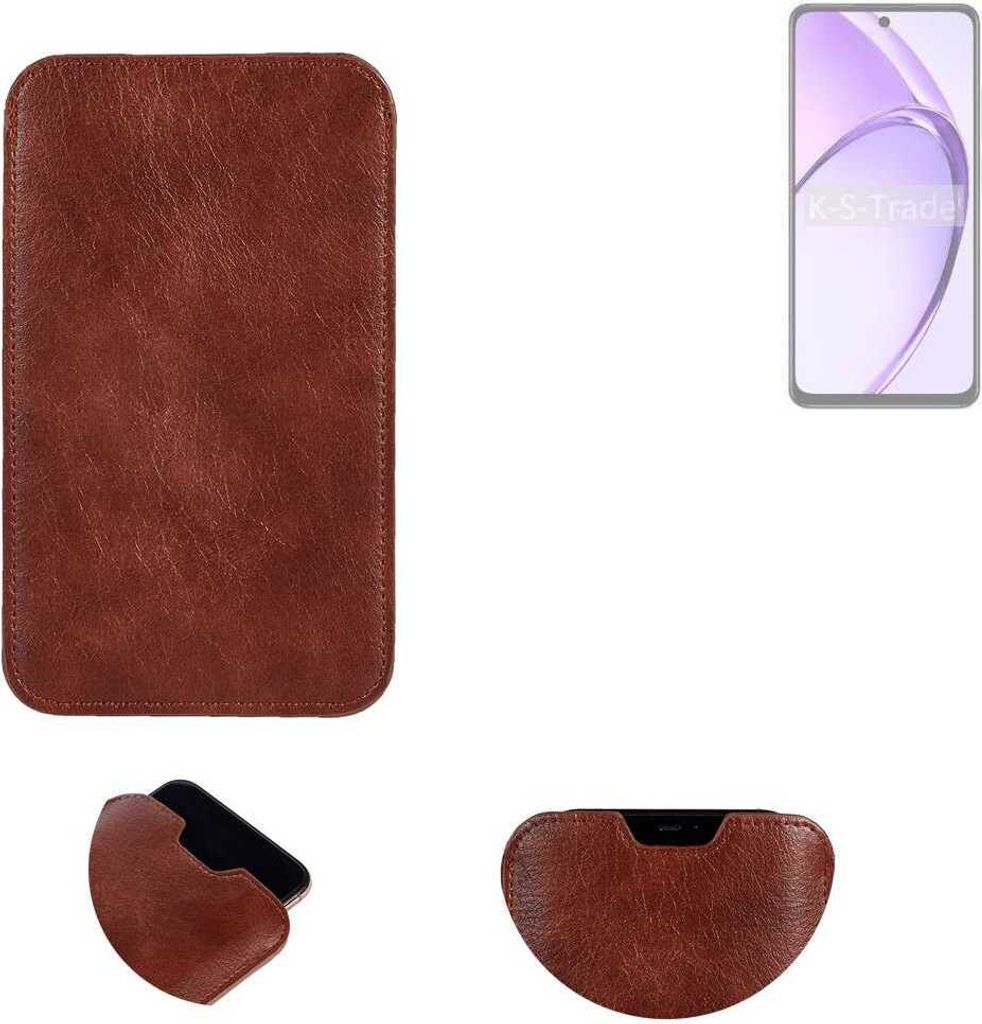 K-S-Trade Schutzhülle Handyhülle kompatibel mit Oppo A3 PKA110 Handytasche Kunstleder Sleeve in braun