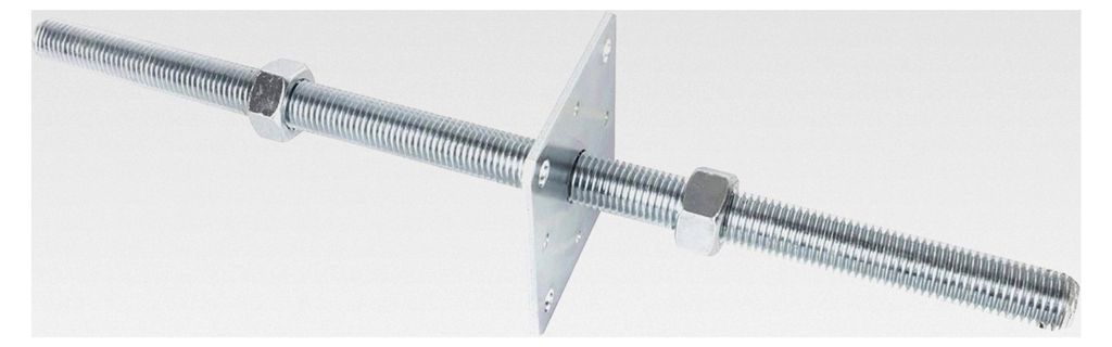 Säulenschuh mit Gewindestange M24 für Pfostenträger 110 mm