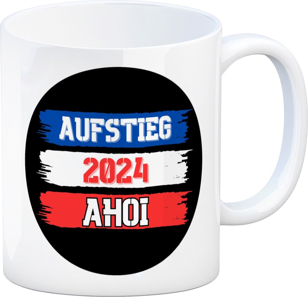 Kiel Aufstieg 2024 Kaffeebecher mit Spruch Ahoi Produktbild 
