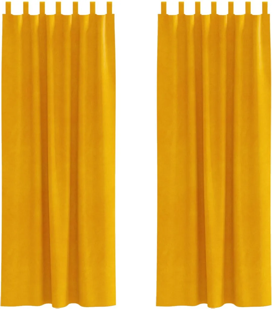 vidaXL Tende Oscuranti Giallo Senape 140x245 cm - Velluto Elegante