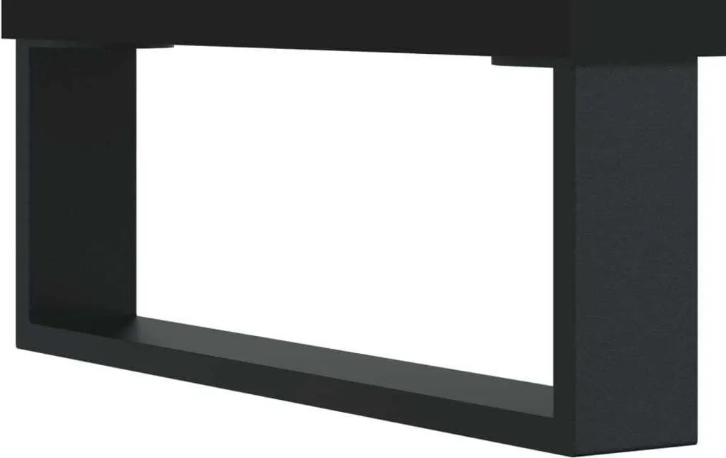 SYFAX™ Tavolino da Salotto Nero 50x50x40 cm in Legno Multistrato - 8