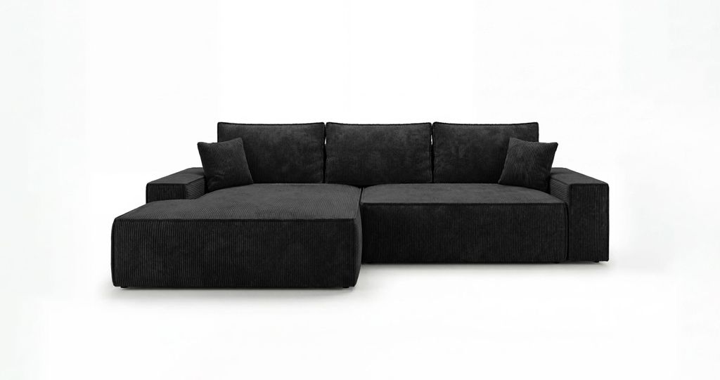 CORNERO Ecksofa mit schlaffunktion VERONA links schwarz Produktbild 