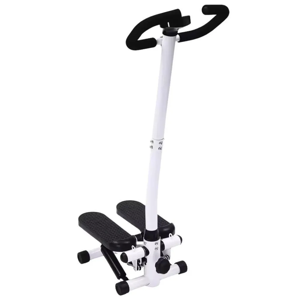 Fitness Swing Stepper Noir 150kg avec Écran LCD de Suivi de Forme