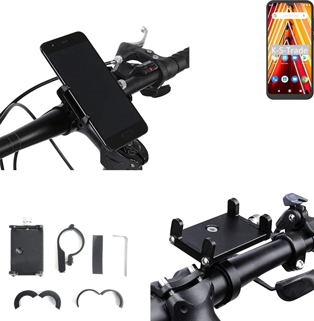 K-S-Trade Handyhalterung für das Fahrrad kompatibel mit Archos Oxygen 63 Halter Lenkstange Fahrradhalterung Motorrad Bike Mount Befestigung