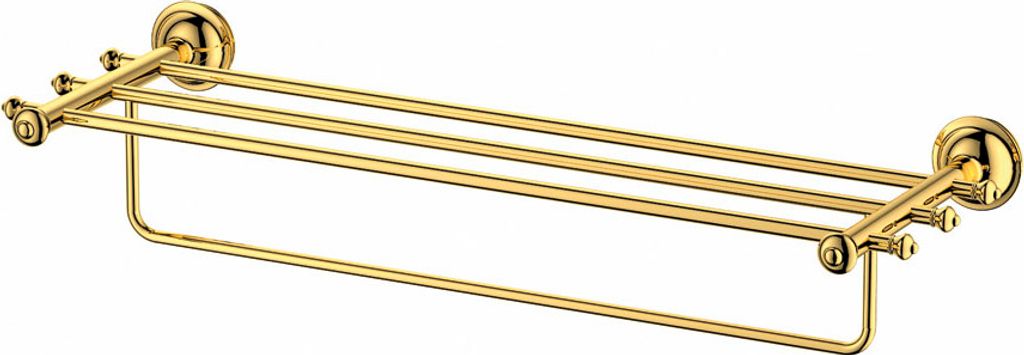 PaulGurkes Handtuchregal Gold Bad-Regal Handtuchhalter Retro Nostalgie