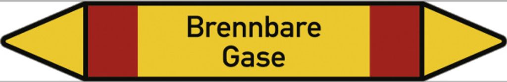 Dreifke Aufkleber - Fließrichtungspfeil Gruppe 4 - Brennbare Gase, Folie, 22...