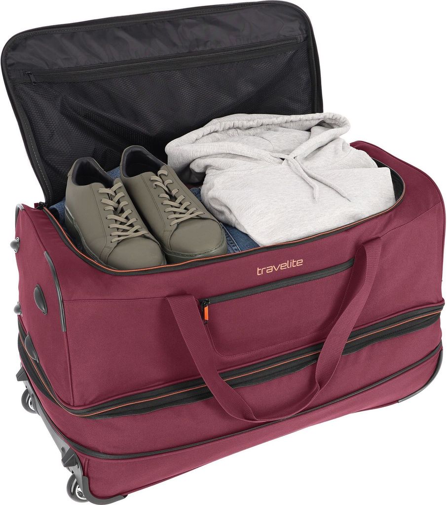 Travelite Basics Wheeled Duffle Bordeaux Bag
