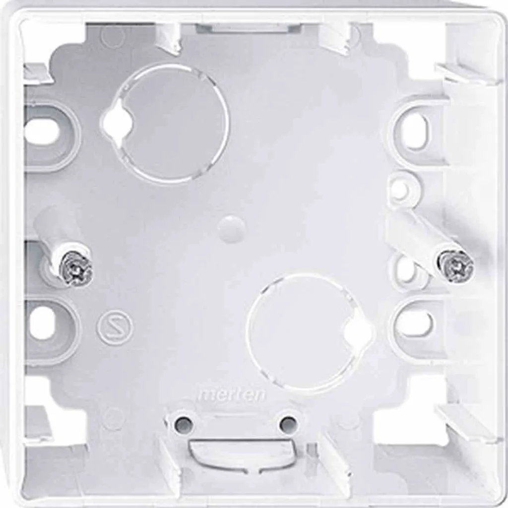 Boîtier apparent Merten 519125 blanc brillant 1 poste finition premium