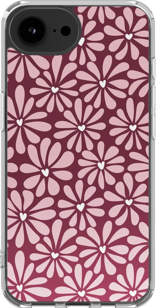 Custodia di design imoshion per iPhone 16e - Bloom Love Blush