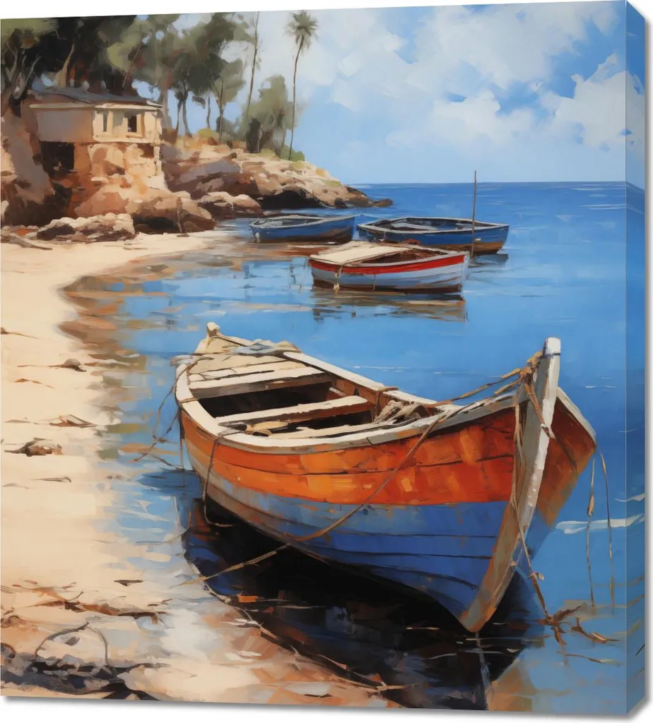 Quadro Moderno Riva Sud 90x100 per Soggiorno - Arredo Parete