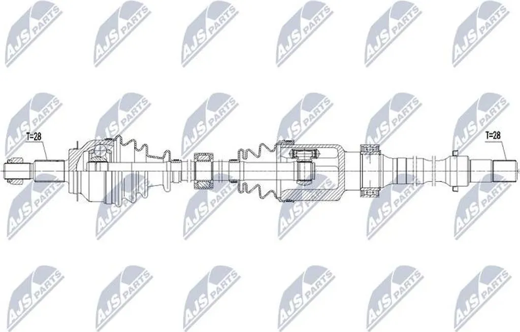 Cardan de transmission NTY pour Mazda CX-3 compatible OE AA02480 Neuf
