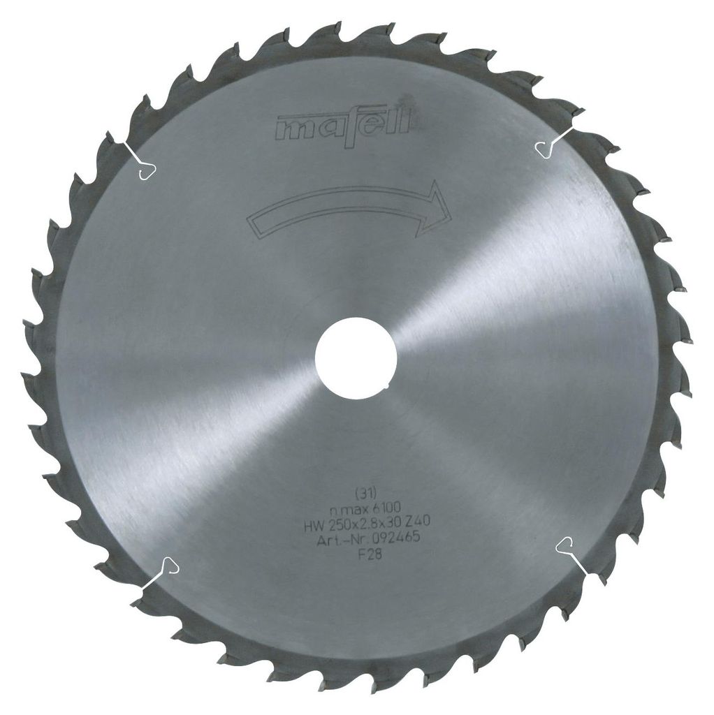 Mafell Sägeblatt-HM 250 x 1,8/2,8 x 30 mm, Z 40, WZ | Immagine del prodotto 