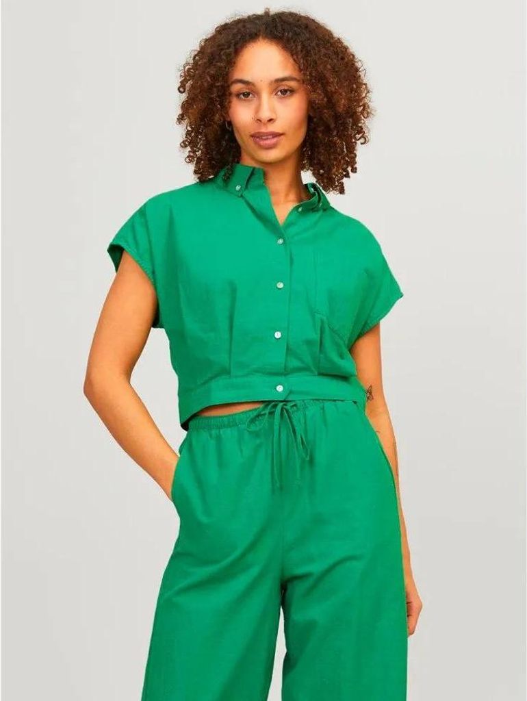 Jack & Jones Penny Jjxx Kurzarmhemd Grün S Damen Grün S