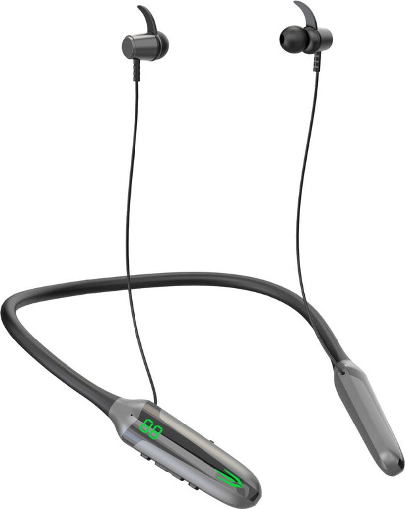 Kabelloses Nackenbügel Headset, Gaming Headset, mit 48 ms extrem niedriger Latenz, 72 Stunden Spielzeit, LED-Beleuchtung, Grau