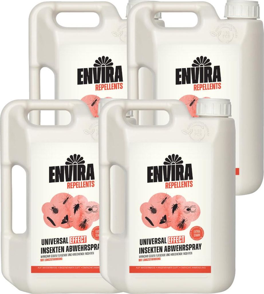 Envira Universal Effect Insekten Abwehrspray im Vorteilspack 4x2L