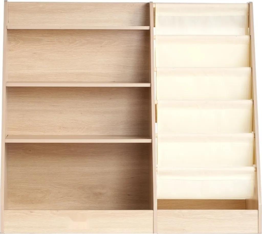 Étagère de rangement livres bois pour salle de jeux et jardin d'enfants
