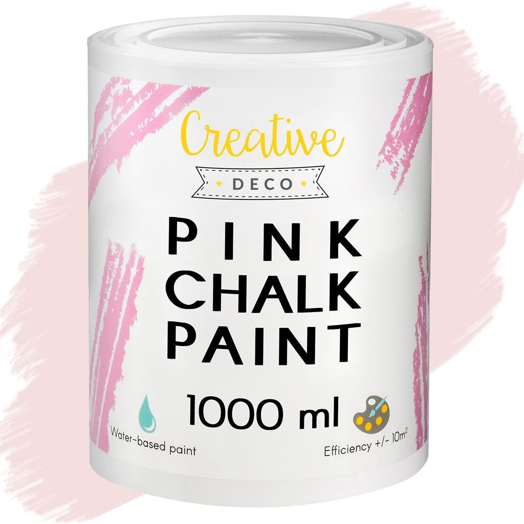Creative Deco 1000 ml Roze Krijt-Verf Productafbeelding 