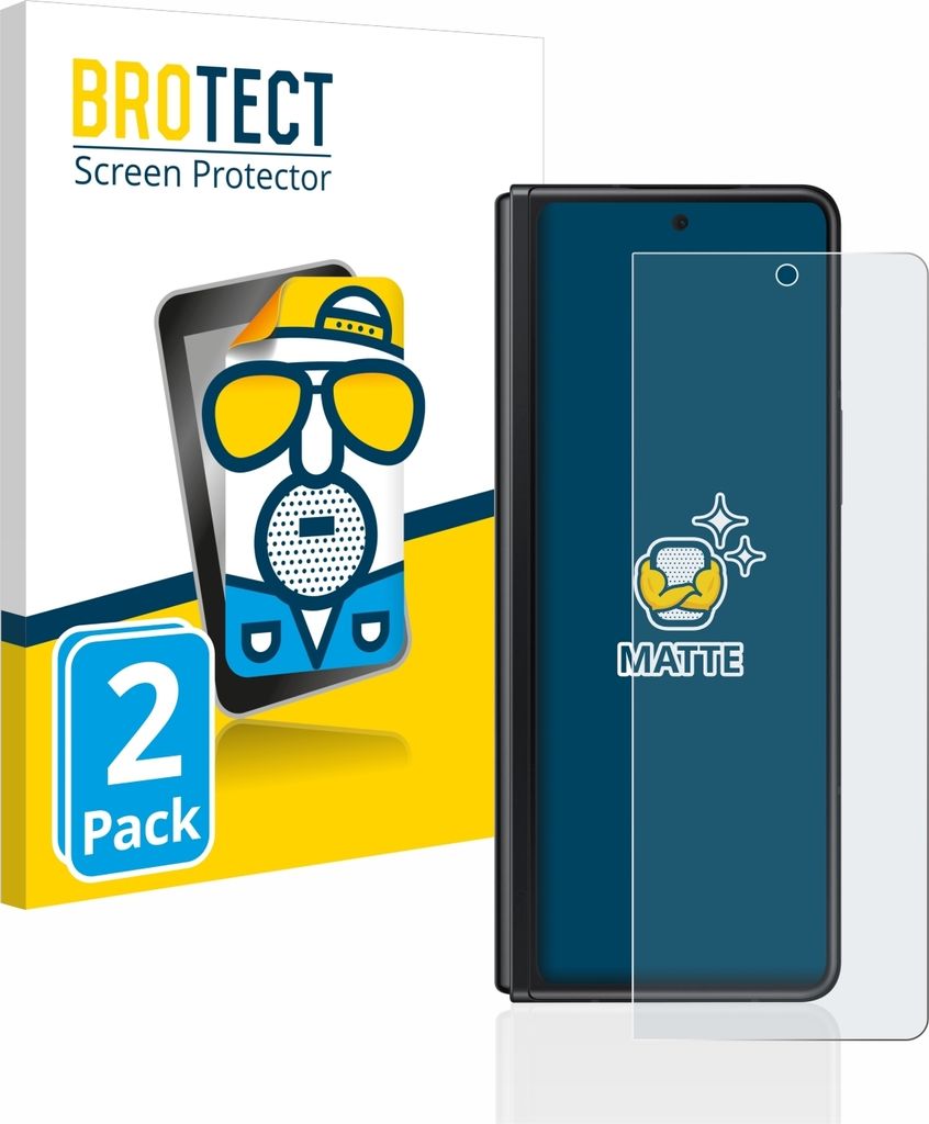 2x BROTECT Schutzfolie für Samsung Galaxy Z Fold 3 5G Displayschutz Displayschutzfolie Folie Matt Entspiegelungsfolie