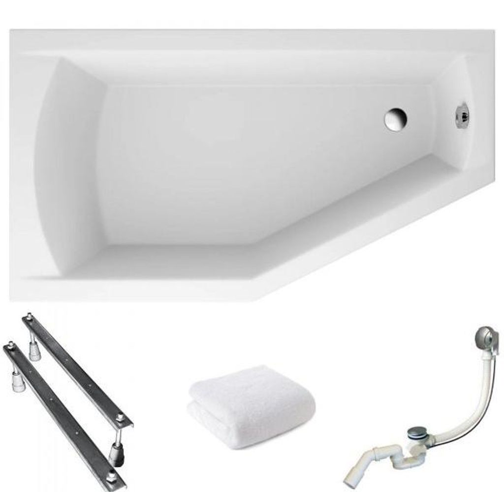 Aqua For You | Polimat Asymmetrische Badewanne Selena - Produktbild 