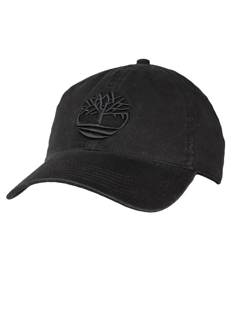 Timberland Baumwolle Canvas Embroidered Kappe Schwarz Mann Schwarz One Size