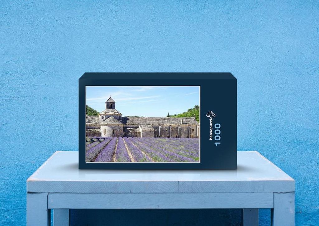 hansepuzzle 65253 - Lavendelanbau Puzzle, 1000 Teile, Natur, 60,0 x 46,0cm mit hochwertiger Aufbewahrung, Kartonbox und wiederverschließbarem Beutel
