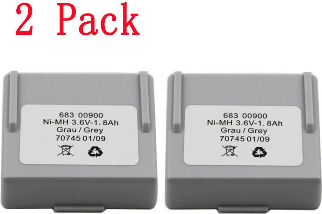 Pack 2 batteries de rechange 3,6V pour télécommande Hetronic 1,8Ah - 6