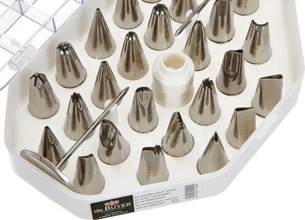 Kit douilles à pâtisserie inox argent - Set de 26 pièces de précision