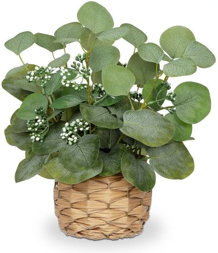 Plante artificielle eucalyptus 32 cm - Feuillage dense aspect naturel
