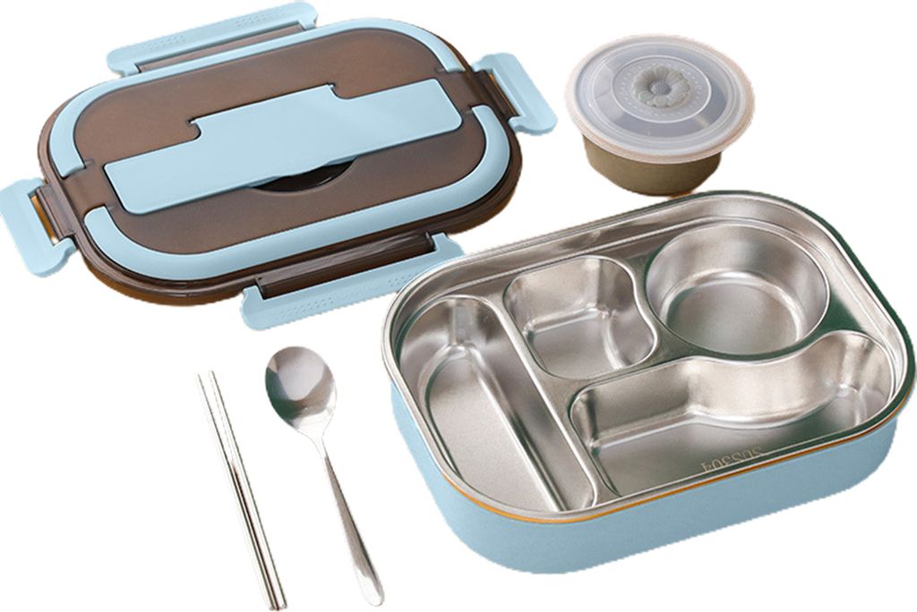 Lunchbox, Wasser kann erhitzt werden, auslaufsicher, stoßfest, Lebensmittelhalter, BPA-frei, Warmhaltebox für warme Speisen, Bento-Box, Schulbedarf