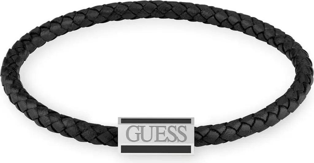 Bracciale Guess JUMB02141JWSTBKS Uomo: Pelle Intrecciata e Acciaio 21cm