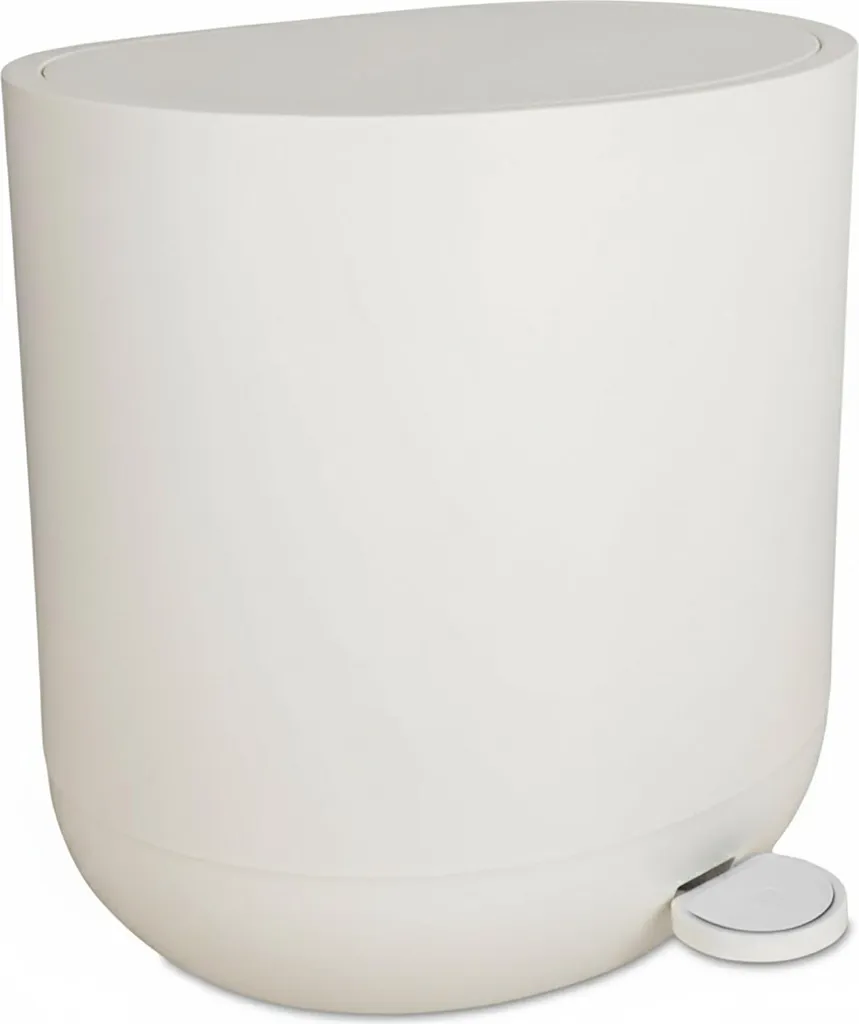 Petite poubelle à pédale 7 Litres en plastique pour WC et salle d'eau