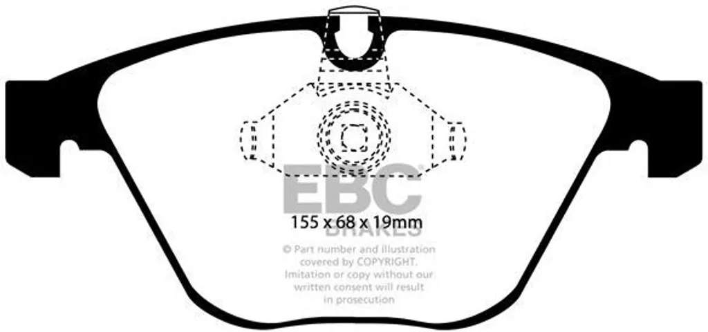 Jeu de plaquettes de frein avant pour BMW Berline E90 EBC Brakes