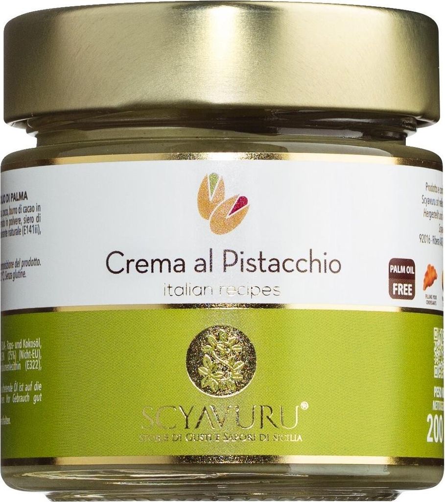 Crema al Pistacchio, süße Pistaziencreme ohne Palmöl, 200g, Produktbild 