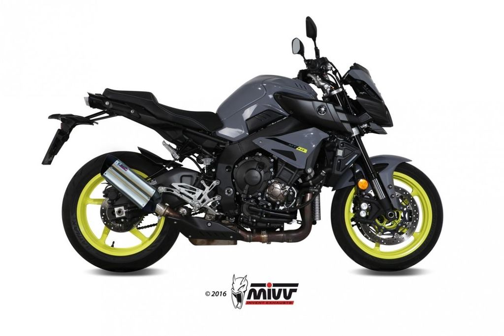 Mivv SPORT Schalldämpfer SUONO SLIP-ON Edelstahl Caps für YAMAHA MT-10 BJ 2016 >