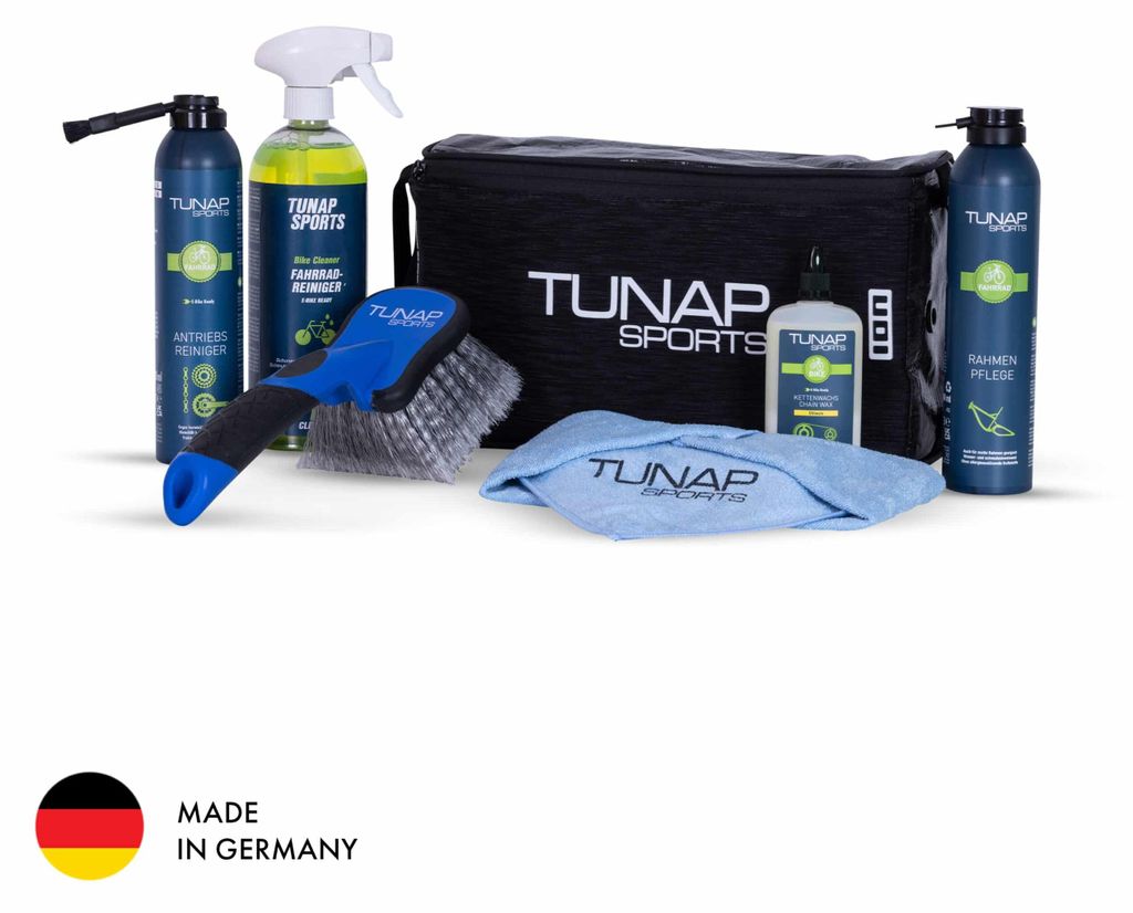TUNAP SPORTS Rennrad & Gravel-Set | Komplettset für professionelle Fahrradpflege | Kettenreiniger, Kettenwachs Ultimate, Bremsenreiniger & Rahmenp...