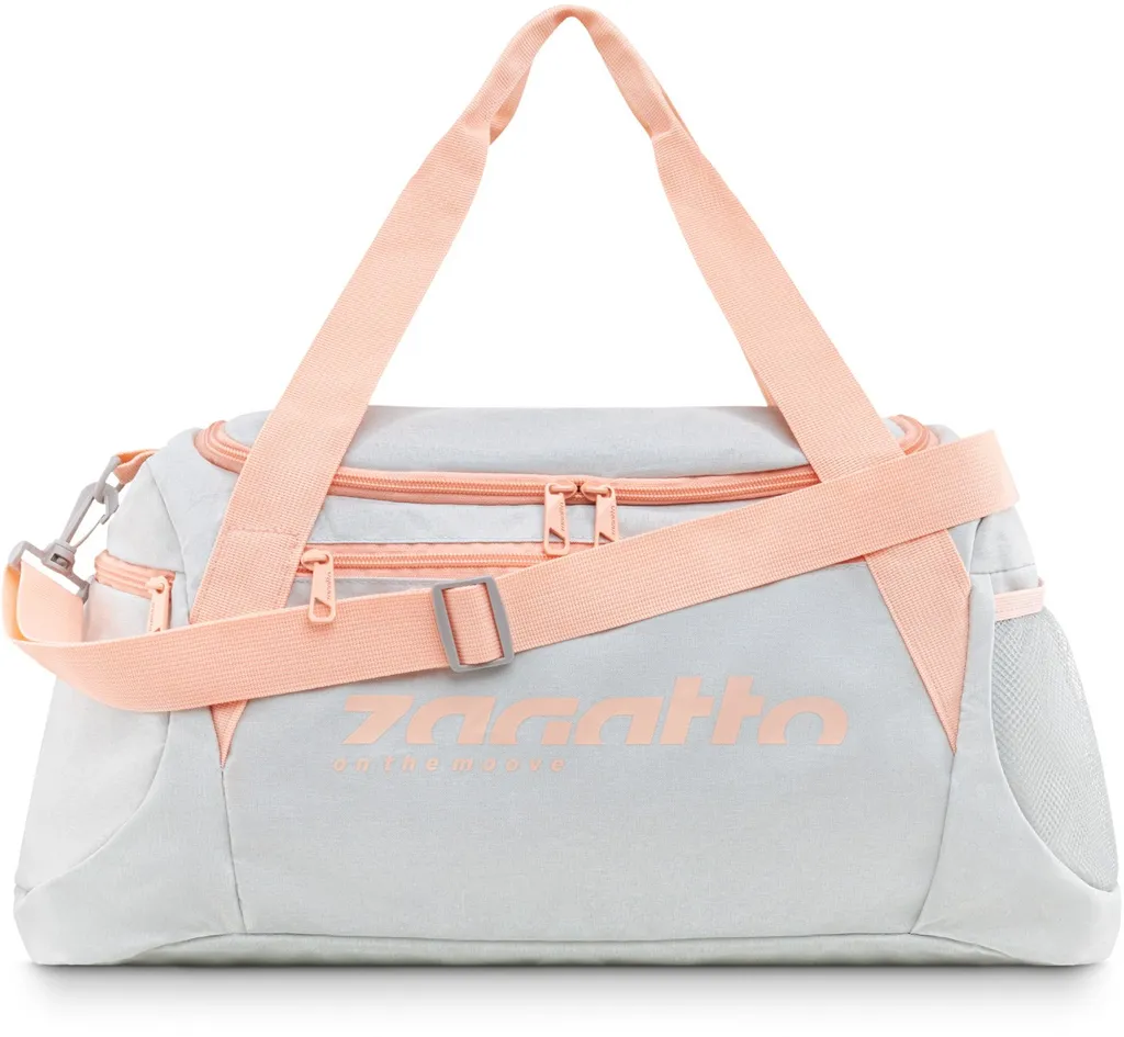 Zagatto ZG820 Gris et Saumon - Sac de Voyage 20L Compact 45x27x16 cm
