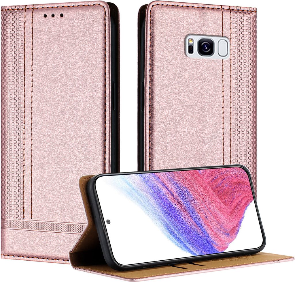 Handyhülle für Samsung Galaxy S8 Leder Flip Klappbare Produktbild 