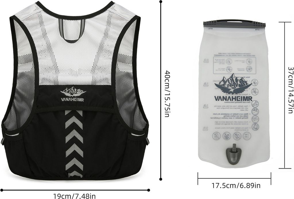 Trinkweste zum Laufen, tragbarer Trinkrucksack für den Produktbild 11