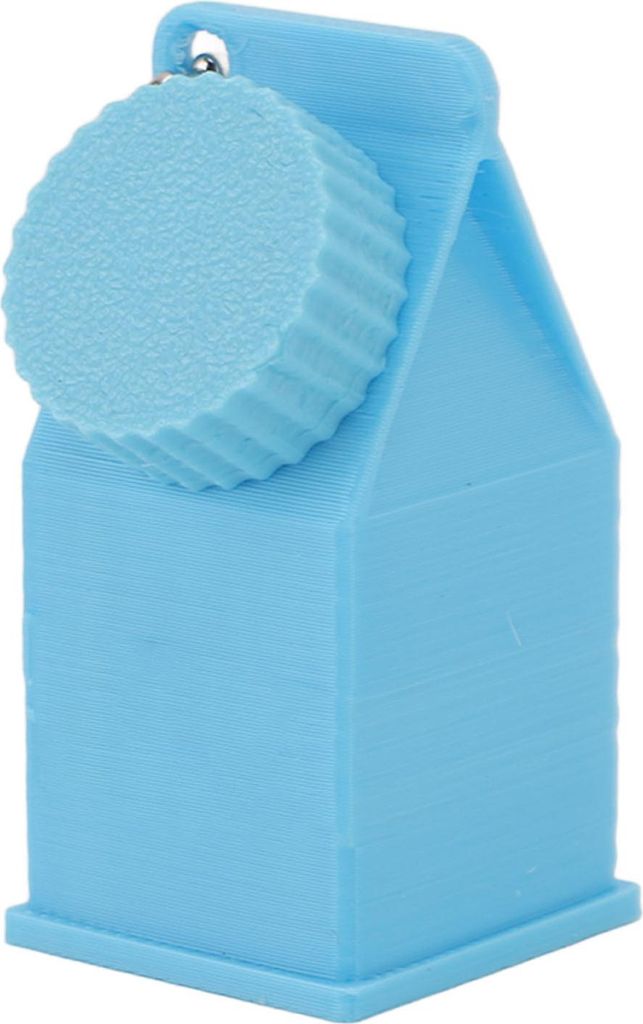 Milk Carton Box Keychain ausreichend Innenraum Tragbares leichte Aufbewahrungskoffer für Heimreiseblau