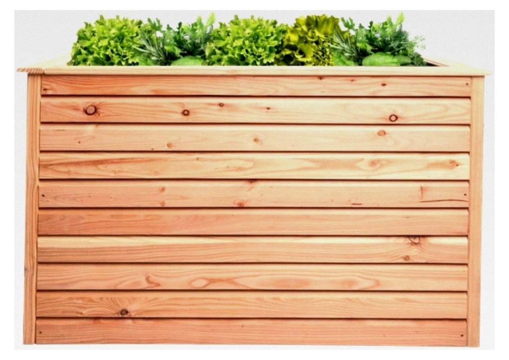 Hochbeet Rhombus L aus Lärchenholz für den Außenbereich, naturbelassen, für Kräuter und Gemüse