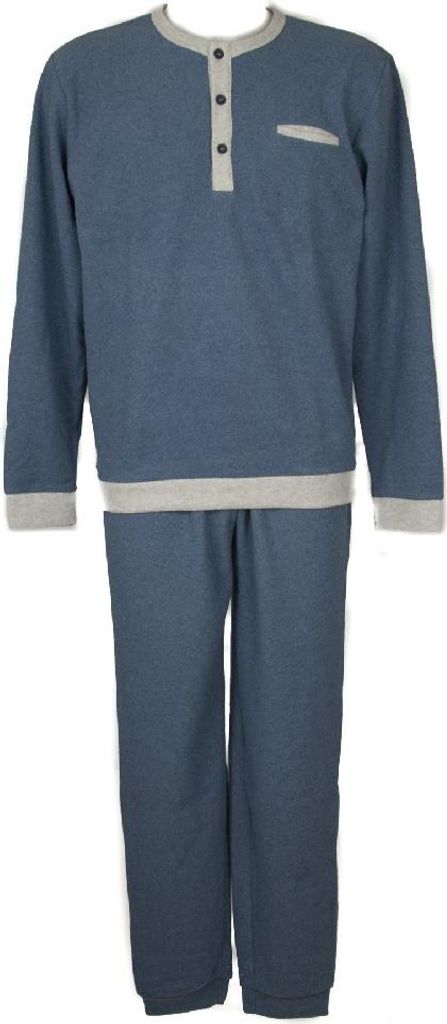 Langärmeliger Herren Pyjama Schlafanzug aus Pile RAGNO Artikel N26351, Taglia 46, Cotone 40%,Poliestere 60%