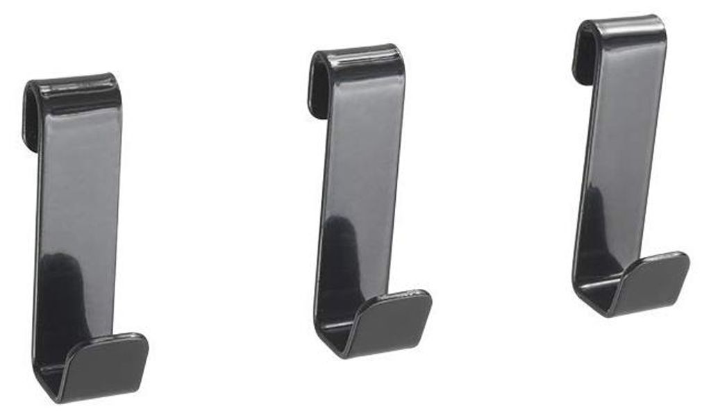 Wandgitter Set 3er Schwarz Mural Line mit Haken - Produktbild 