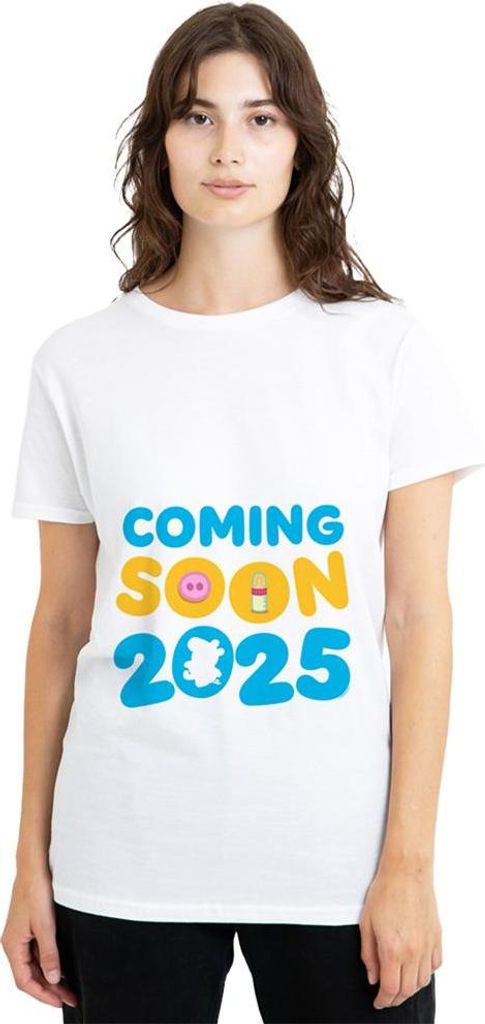 Peppa Pig - "Coming Soon 2025 Bump" T-Shirt für Damen TV21671 (L) (Weiß)