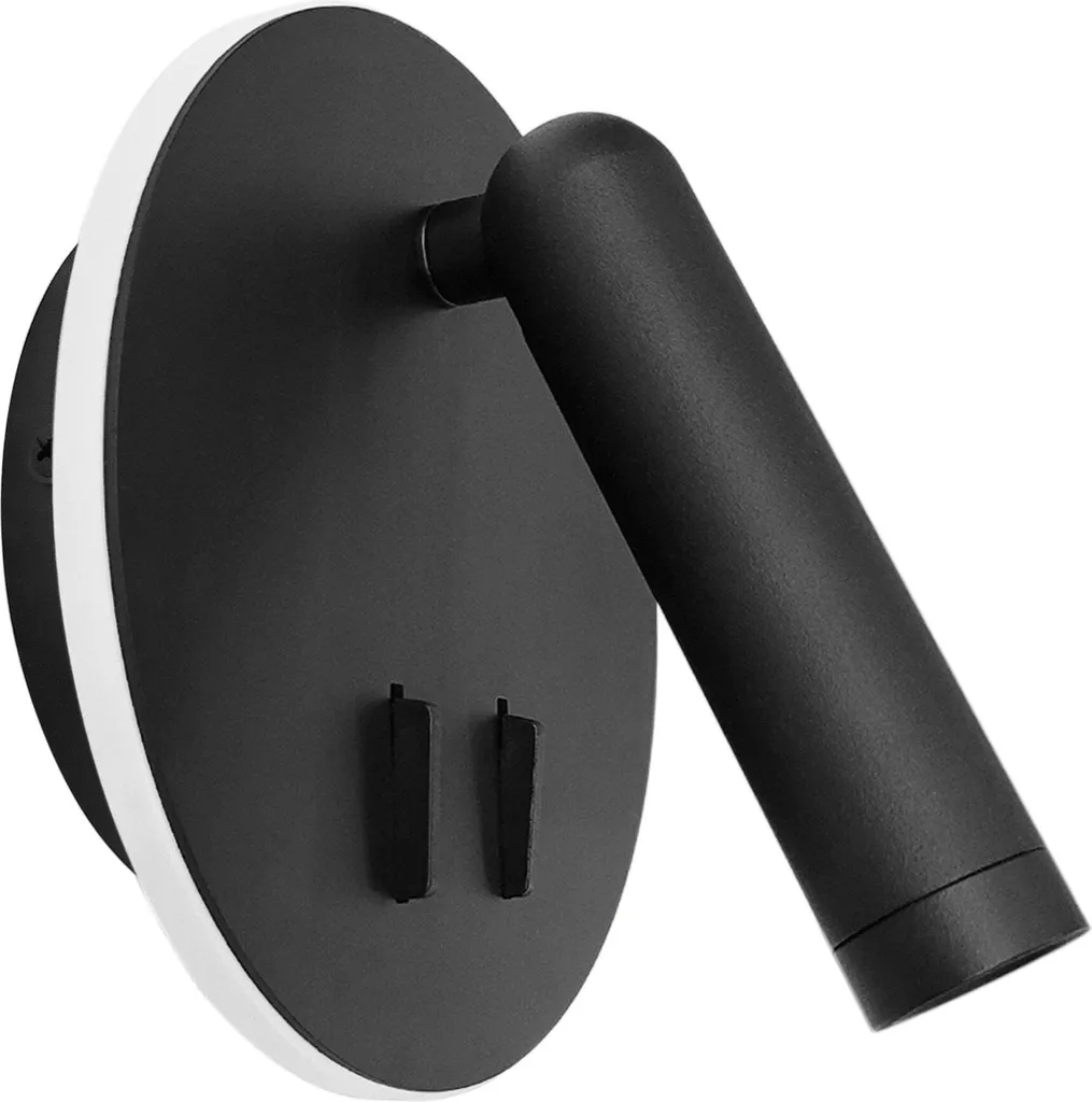 tooLight App1614-1W Black Lampada Parete Moderna | Illuminazione LED