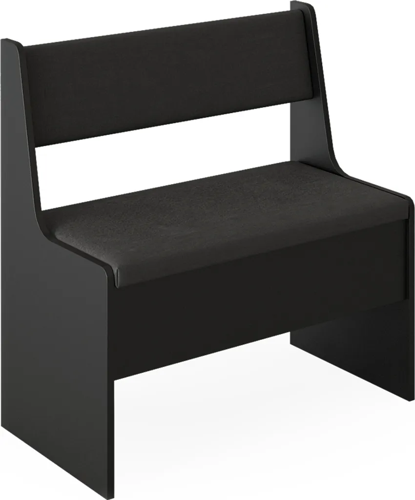 Banc d'angle compact noir 41.5x76.6cm Vicco Roman robuste