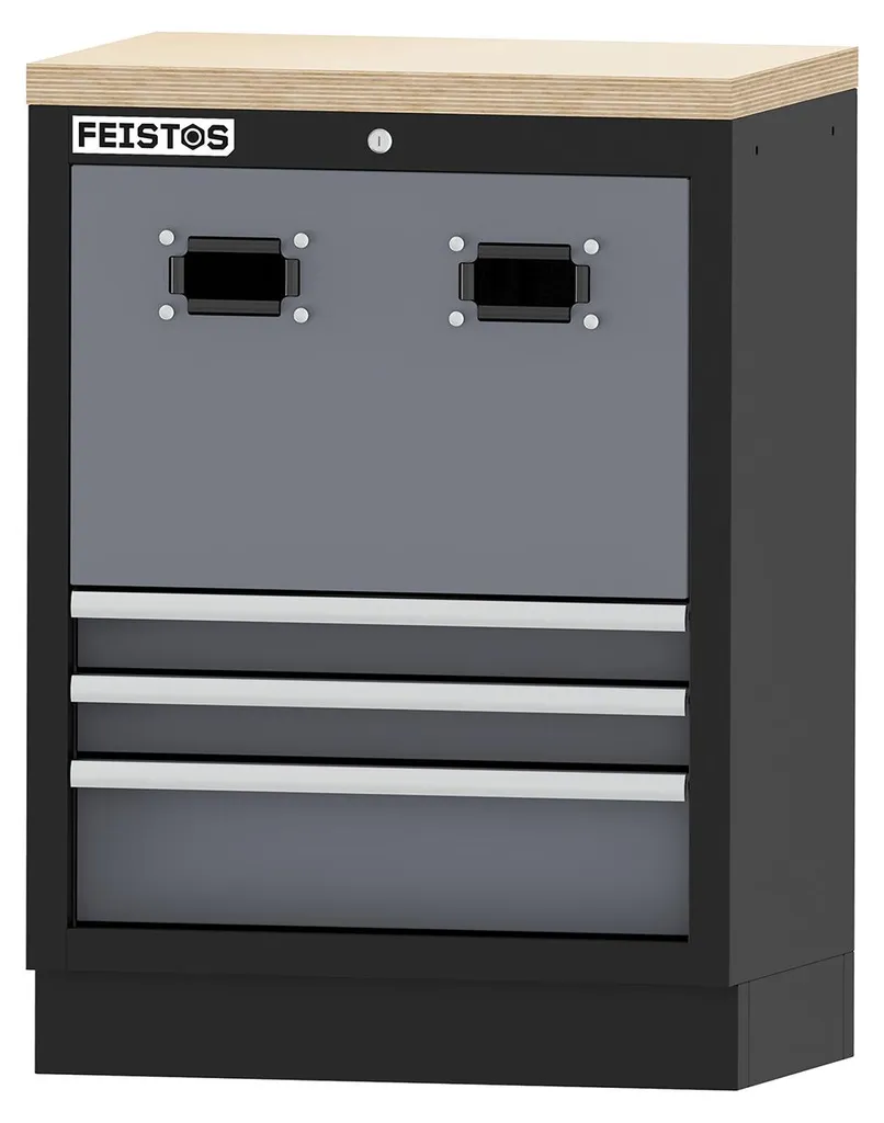 Armoire FEISTOS robuste pour 2 enrouleurs avec sorties de câbles 80cm