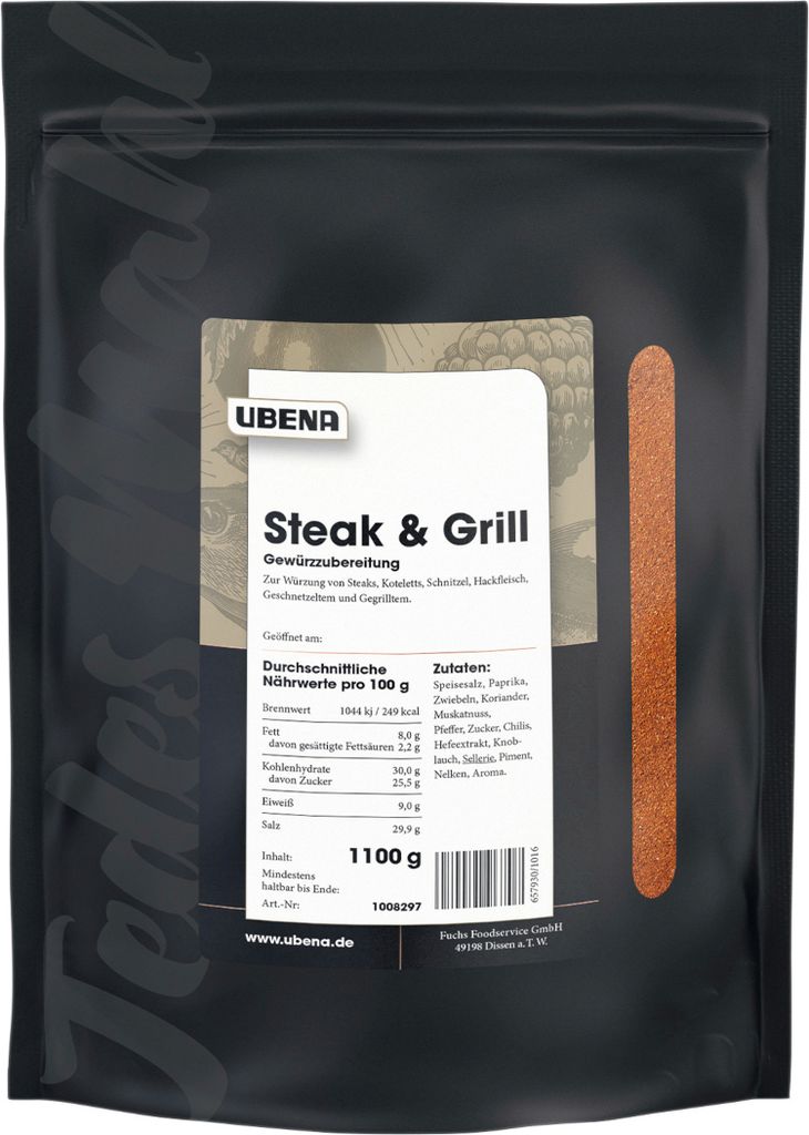 Ubena Steak und Grill Gewürzzubereitung im praktischen Produktbild 