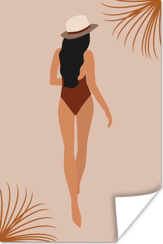 MuchoWow Poster Sommer - Blätter - Pastell 40x60 cm - Plakate für die Wand - Poster Babyzimmer